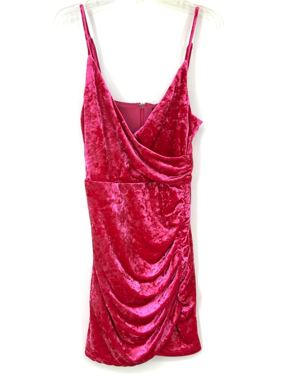 Lulus Glow Up Girl Pink Crushed Velvet Ruched Mini Dress